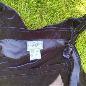 Vintage velvet blue dress